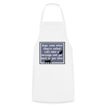 J’aime les vêtements / Les chats prennent un message - Tablier de cuisine - blanc - Devant - AI Model Male 185 dark (185cm)