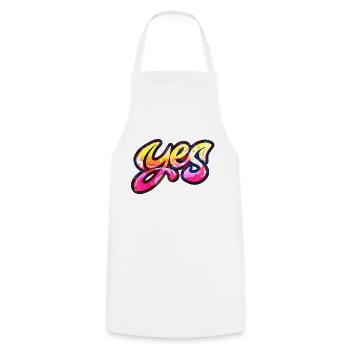 oui chante drôle pas de fille féminisme appliquer toujours - Tablier de cuisine - blanc - Devant - AI Model Male 185 dark (185cm)
