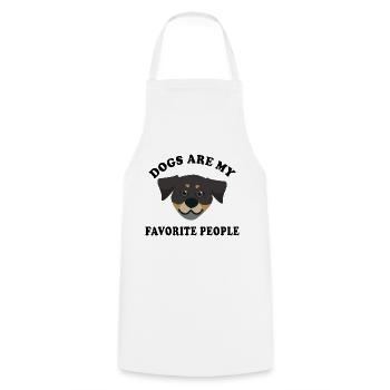 Dogs Are My Favorite People mon chien préférré - Tablier de cuisine - blanc - Devant - AI Model Male 185 dark (185cm)