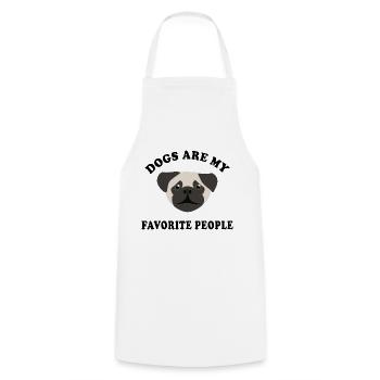 Dogs Are My Favorite People mon chien préférré - Tablier de cuisine - blanc - Devant - AI Model Male 185 dark (185cm)