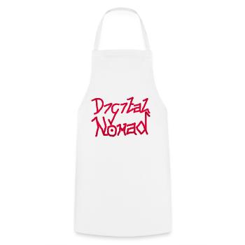 Digital Noobmad Design - Red - Cooking Apron - white - Front - AI Model Male 185 dark (185cm)