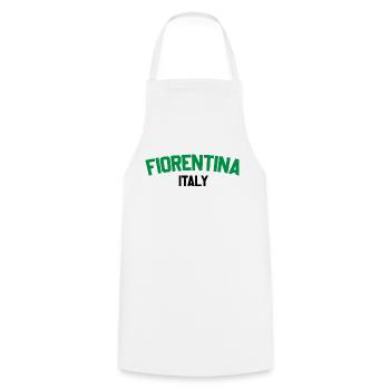 Fiorentina Italy - Cooking Apron - white - Front - AI Model Male 185 dark (185cm)