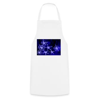 7 ÉTOILES BLEUES - Tablier de cuisine - blanc - Devant - AI Model Male 185 dark (185cm)