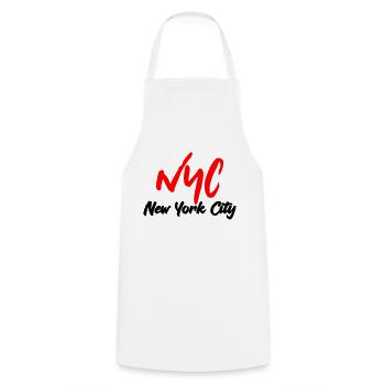 Ville de New York - Tablier de cuisine - blanc - Devant - AI Model Male 185 dark (185cm)