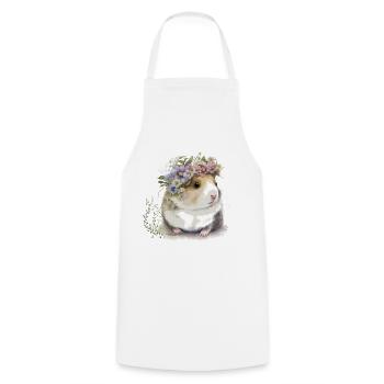 Guinea pig - Cooking Apron - white - Front - AI Model Male 185 dark (185cm)