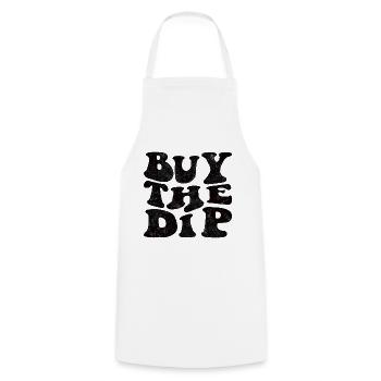Buy the dip! retro black - Cooking Apron - white - Front - AI Model Male 185 dark (185cm)