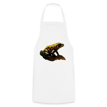 Poison dart frogs secrete poisonous skin secretions - Cooking Apron - white - Front - AI Model Male 185 dark (185cm)