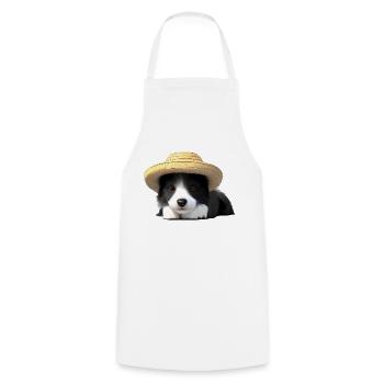 Propriétaires de chiens Border Collie Chiens Amoureux des chiens - Tablier de cuisine - blanc - Devant - AI Model Male 185 dark (185cm)