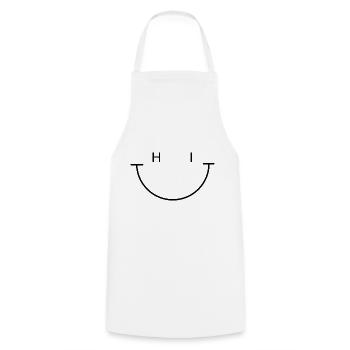 HI Smile - Cooking Apron - white - Front - AI Model Male 185 dark (185cm)