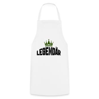 legendär - Kochschürze - Weiß - Vorne - AI Model Male 185 dark (185cm)