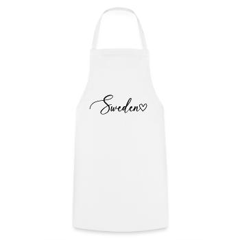 Sweden Sweden Font - Cooking Apron - white - Front - AI Model Male 185 dark (185cm)