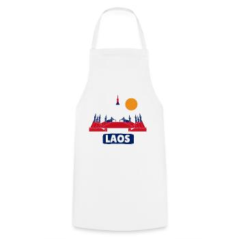Laos Laote Laoten Flagge Elefant Lao I Geschenk - Kochschürze - Weiß - Vorne - AI Model Male 185 dark (185cm)