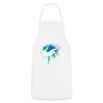 Climbing Climbing Climber Women Bouldering - Cooking Apron - white - Front - AI Model Male 185 dark (185cm)