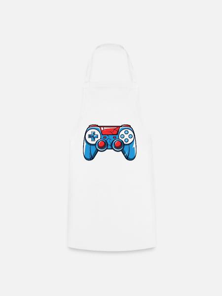 Gamer Controller Logo - Kochschürze - Weiß
