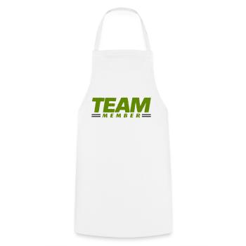 Équipier - Tablier de cuisine - blanc - Devant - AI Model Male 185 dark (185cm)