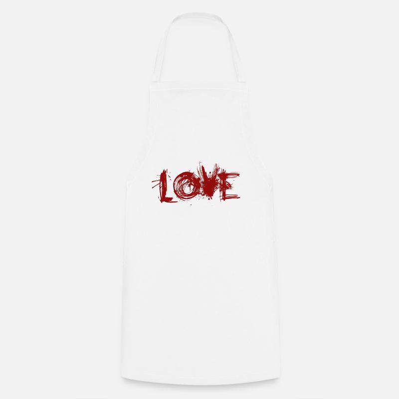LOVE yes - white background - Cooking Apron - white