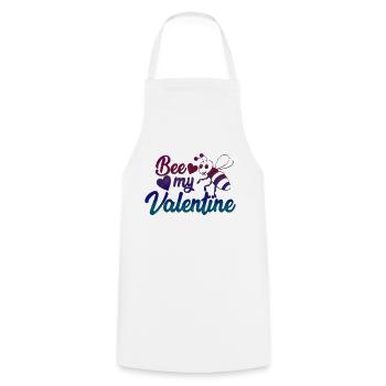 Love Happy Heart Card Valentine Vector Design Art - Cooking Apron - white - Front - AI Model Male 185 dark (185cm)