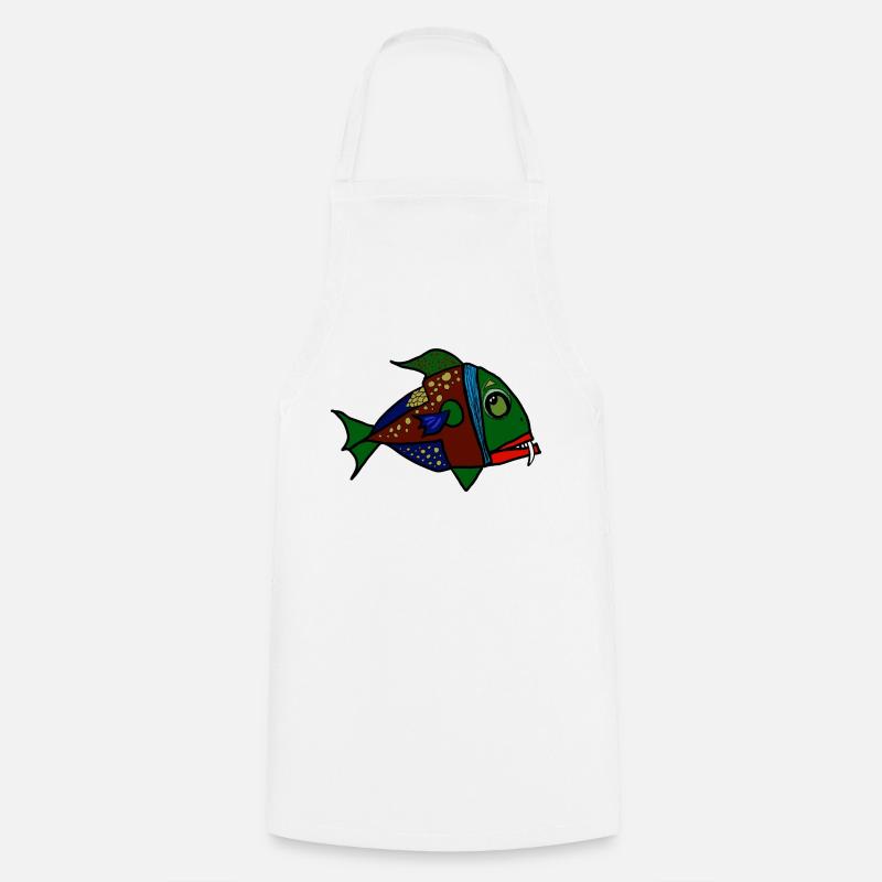 fisch anglerfisch - Kochschürze - Weiß