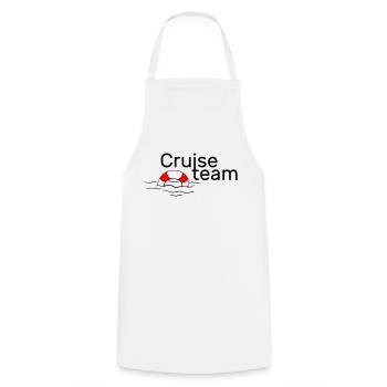 Cruiseteam - Kochschürze - Weiß - Vorne - AI Model Male 185 dark (185cm)