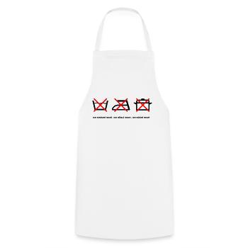 T Shirt NO washing NO ironing NO cooking - Kochschürze - Weiß - Vorne - AI Model Male 185 dark (185cm)