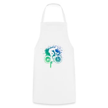 Men's Road Cycling Road Cycling Road Cyclists - Cooking Apron - white - Front - AI Model Male 185 dark (185cm)