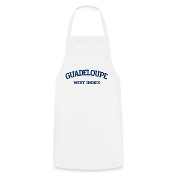 Guadeloupe - Point-à-Pitre - Caraïbes - Antilles - Tablier de cuisine - blanc - Devant - AI Model Male 185 dark (185cm)