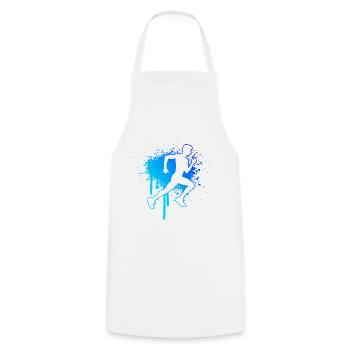 Cross Country Running Hommes Fitness Femmes - Tablier de cuisine - blanc - Devant - AI Model Male 185 dark (185cm)