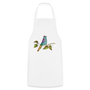 Colorful bird - Cooking Apron - white - Front - AI Model Male 185 dark (185cm)