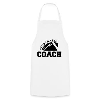 Football Coach - Cooking Apron - white - Front - AI Model Male 185 dark (185cm)