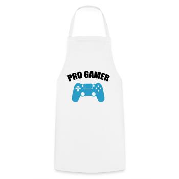 Pro Gamer - Cooking Apron - white - Front - AI Model Male 185 dark (185cm)