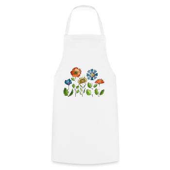 Fleur - Tablier de cuisine - blanc - Devant - AI Model Male 185 dark (185cm)