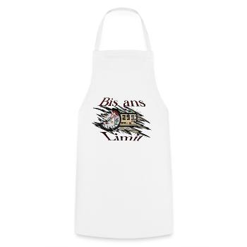 Bis ans limit - Kochschürze - Weiß - Vorne - AI Model Male 185 dark (185cm)