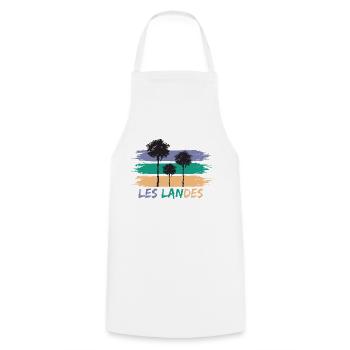 020c LES LANDES3 - Tablier de cuisine - blanc - Devant - AI Model Male 185 dark (185cm)
