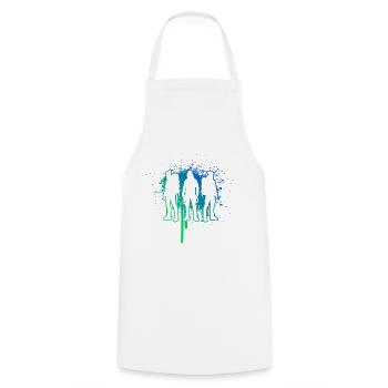 Men's Boulder Climber Climbing Climber - Cooking Apron - white - Front - AI Model Male 185 dark (185cm)