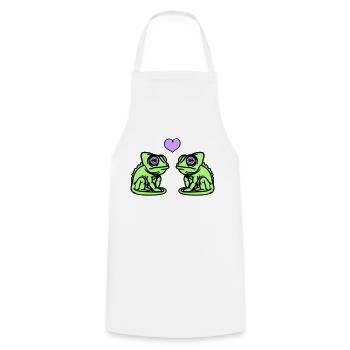 L’amour caméléon - Tablier de cuisine - blanc - Devant - AI Model Male 185 dark (185cm)