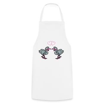 Strauss Comic in Love - Cooking Apron - white - Front - AI Model Male 185 dark (185cm)