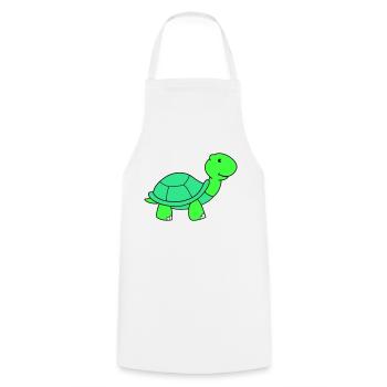 turtle - Cooking Apron - white - Front - AI Model Male 185 dark (185cm)