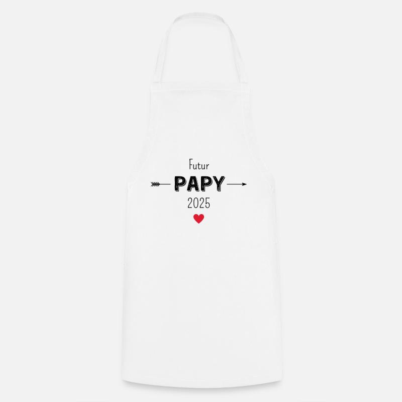 Futur papy 2025 - Tablier de cuisine - blanc