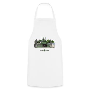 Haute Indulgence // Hautes Coutumes // Augsbourg // Illustration - Tablier de cuisine - blanc - Devant - AI Model Male 185 dark (185cm)
