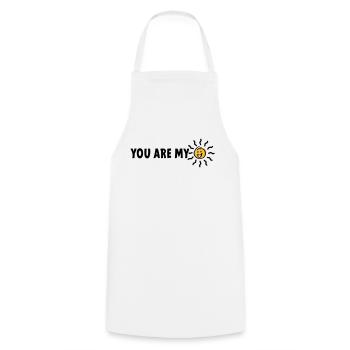 Slogan tu es mon rayon de soleil - Tablier de cuisine - blanc - Devant - AI Model Male 185 dark (185cm)