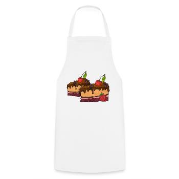 Cake - Cooking Apron - white - Front - AI Model Male 185 dark (185cm)