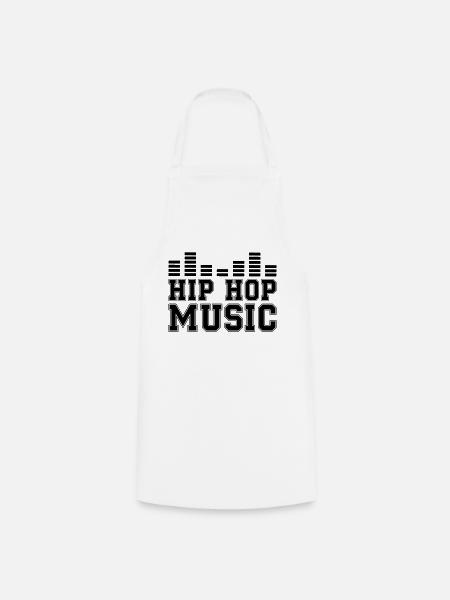 hip hop music - Kochschürze - Weiß