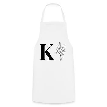 Minimalist flowers - Cooking Apron - white - Front - AI Model Male 185 dark (185cm)