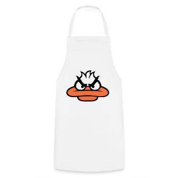 Duck looks funny angry angry mean sour look - Cooking Apron - white - Front - AI Model Male 185 dark (185cm)