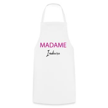 madame indecise - Tablier de cuisine - blanc - Devant - AI Model Male 185 dark (185cm)
