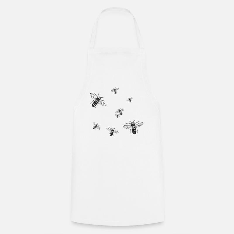 Bienen - Kochschürze - Weiß