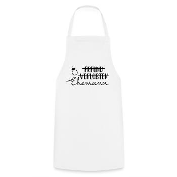 Ehemann | Hochzeit Geschenk Verlobung JGA Feier - Kochschürze - Weiß - Vorne - AI Model Male 185 dark (185cm)