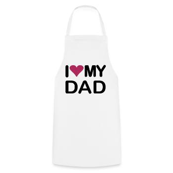 I love my Dad - Kochschürze - Weiß - Vorne - AI Model Male 185 dark (185cm)