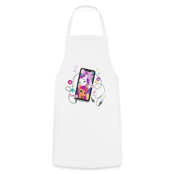 My Little Pony Face-Time With Main Characters - Cooking Apron - white - Front - AI Model Male 185 dark (185cm)