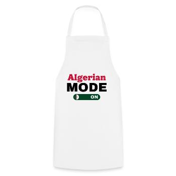 Algerian Mode ON - Cooking Apron - white - Front - AI Model Male 185 dark (185cm)